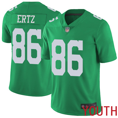 Youth Philadelphia Eagles #86 Zach Ertz Limited Green Rush Vapor Untouchable NFL Jersey Football->youth nfl jersey->Youth Jersey